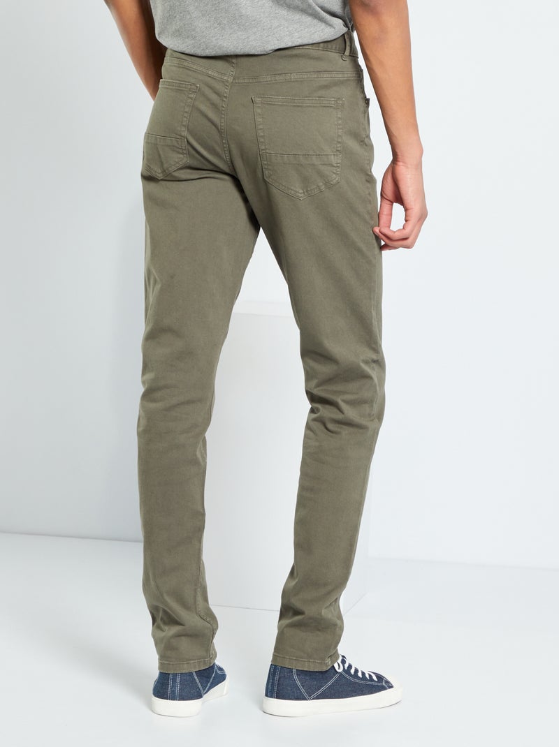 Pantalon slim L36 +1m90 Kaki clair - Kiabi