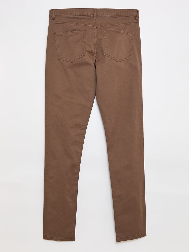 Pantalon slim L36 +1m90 Marron - Kiabi