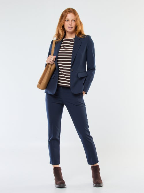 Pantalon slim pour femme uni à taille standard - Kiabi Pantalon slim pour femme uni à taille standard - Kiabi