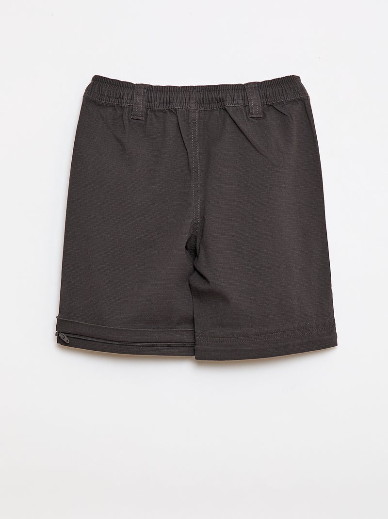 Pantalon straight en coton uni - Collection facile à enfiler Noir - Kiabi