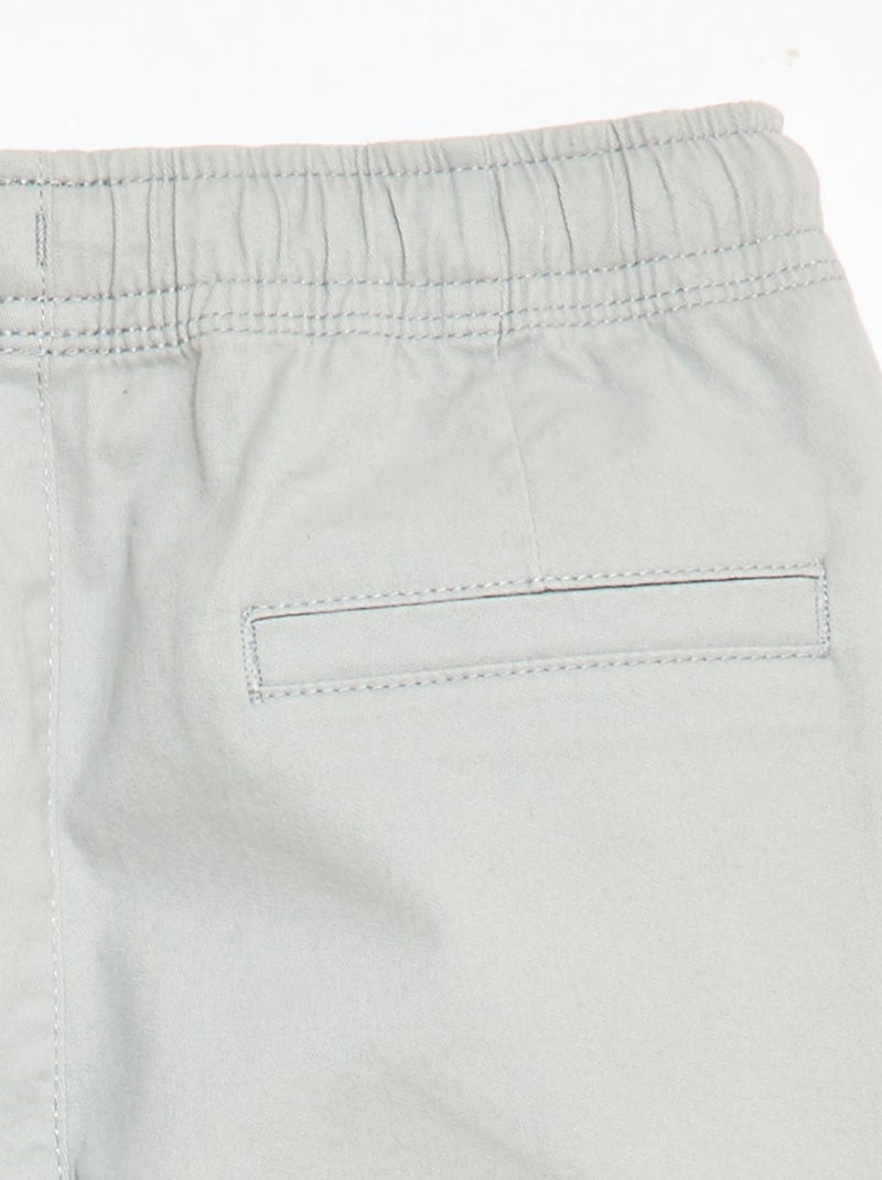 Pantalon stretch multipoches Gris - Kiabi