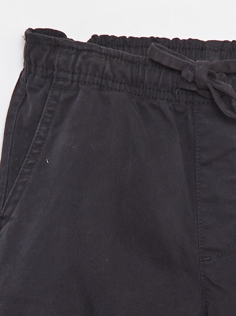 Pantalon stretch multipoches NOIR - Kiabi