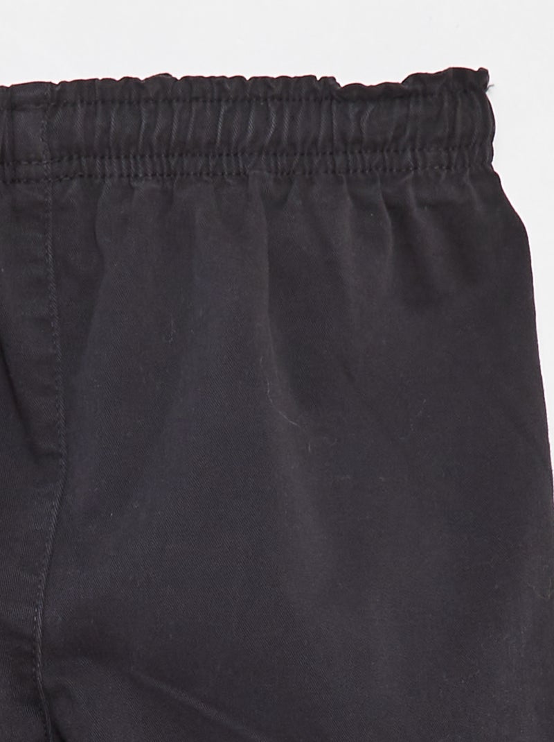 Pantalon stretch multipoches NOIR - Kiabi