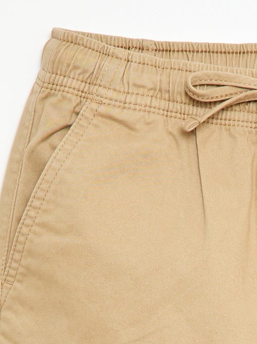 Pantalon stretch uni multipoche - Kiabi