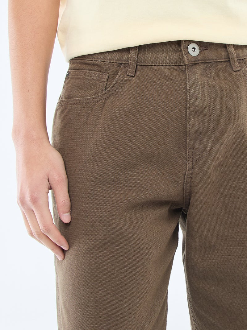 Pantalon style carpenter Marron - Kiabi