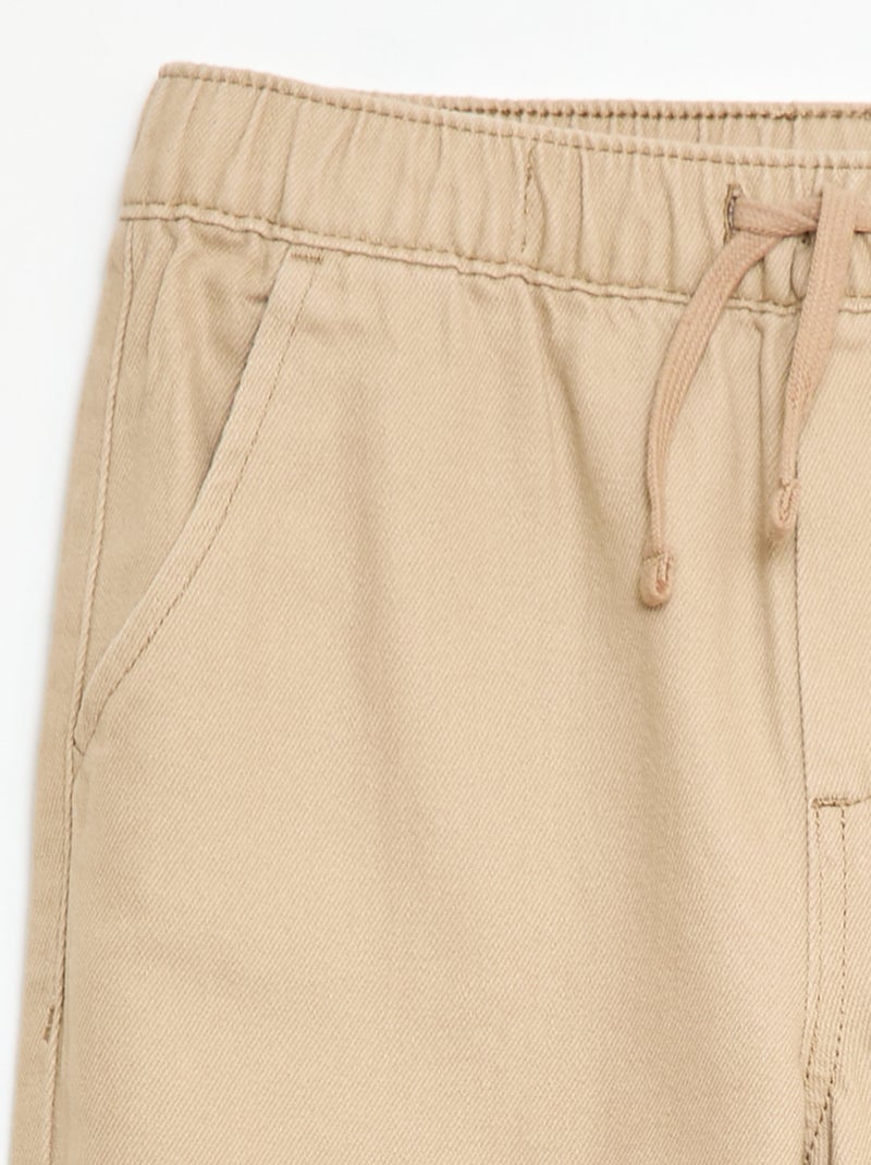 Pantalon style jogger Beige - Kiabi