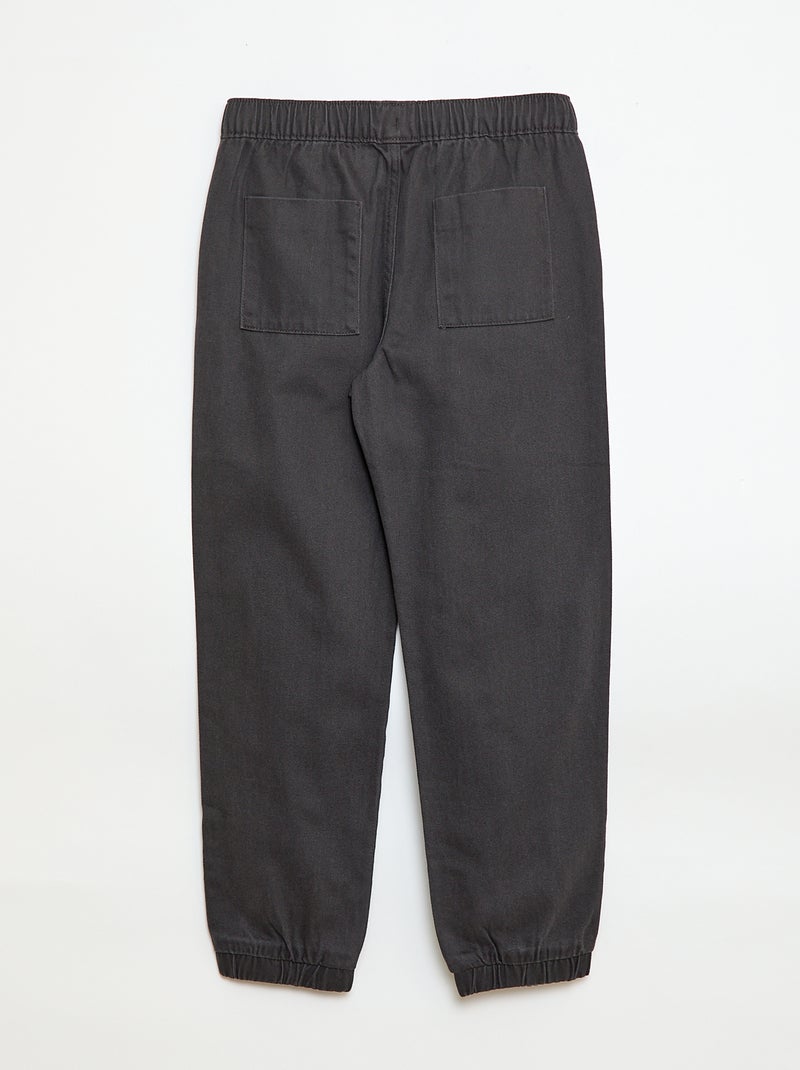 Pantalon style jogger Gris foncé - Kiabi