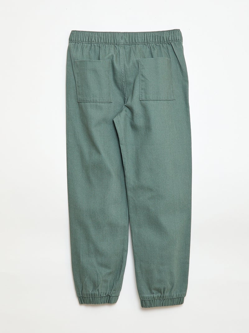 Pantalon style jogger Vert - Kiabi