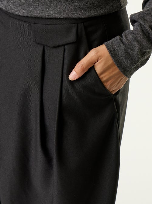 Pantalon taille haute forme large barrel - Kiabi