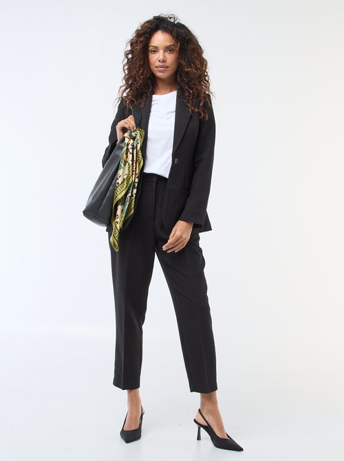 Pantalon uni coupe carotte - Kiabi