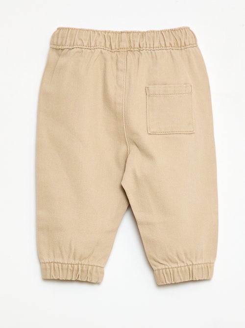 Pantalon uni coupe relax fit - Kiabi