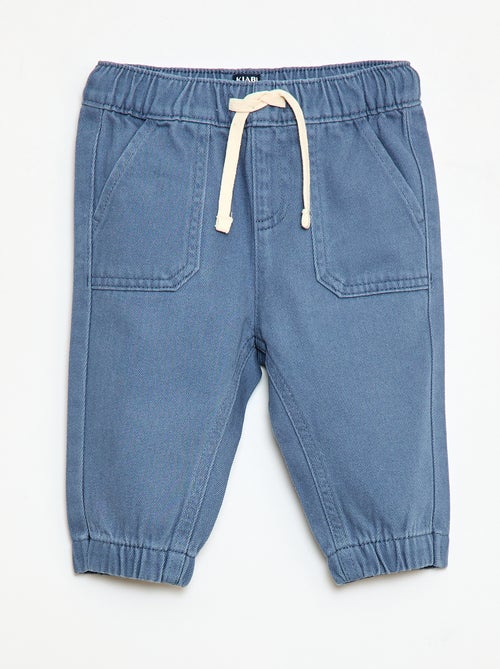 Pantalon uni coupe relax fit - Kiabi