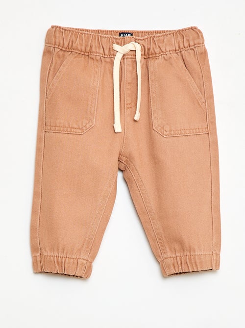 Pantalon uni coupe relax fit - Kiabi