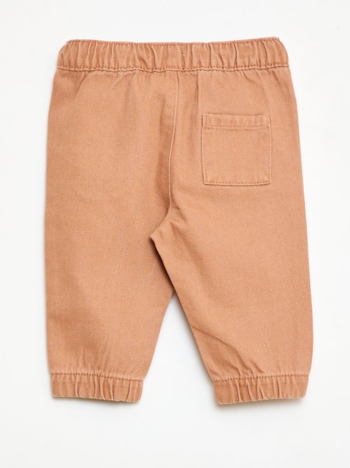 Pantalon uni coupe relax fit - Kiabi