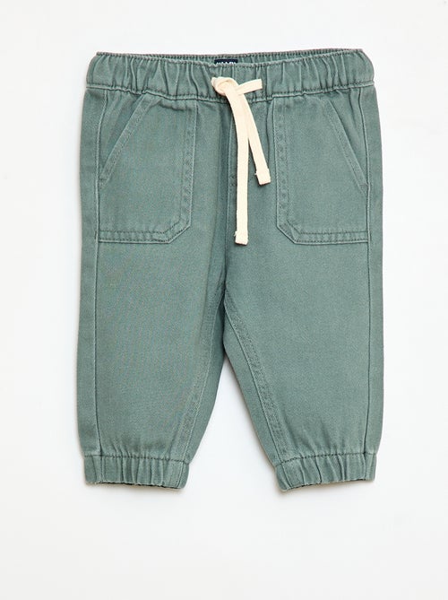 Pantalon uni coupe relax fit - Kiabi