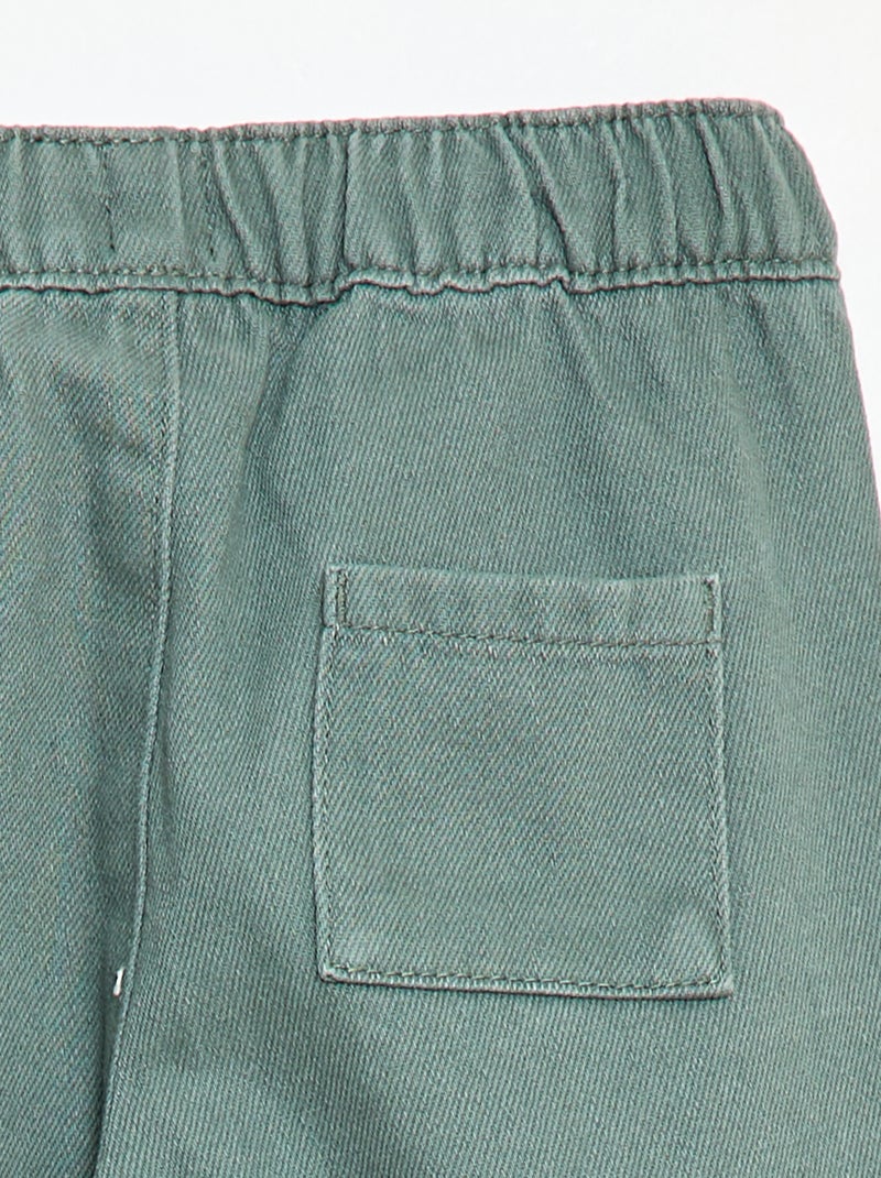 Pantalon uni coupe relax fit Vert - Kiabi