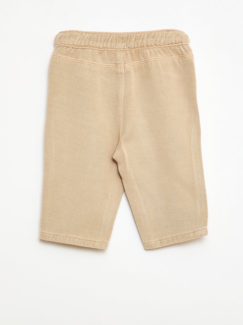 Pantalon uni en matière douce avec coupe relax fit - Kiabi