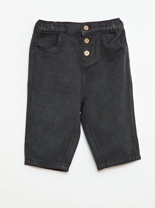 Pantalon uni en matière douce avec coupe relax fit - Kiabi