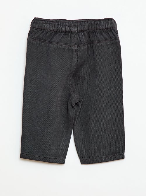 Pantalon uni en matière douce avec coupe relax fit - Kiabi