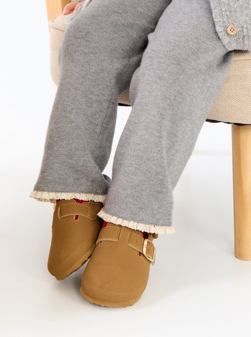 Pantalon uni en tricot - Kiabi