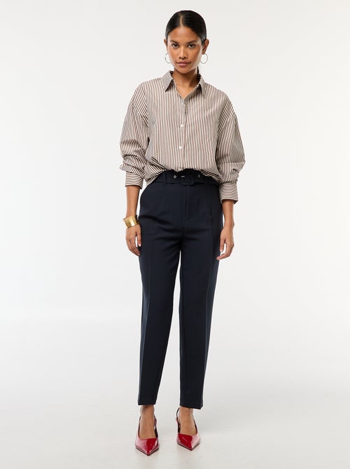 Pantalon uni pour femme à taille standard - Kiabi