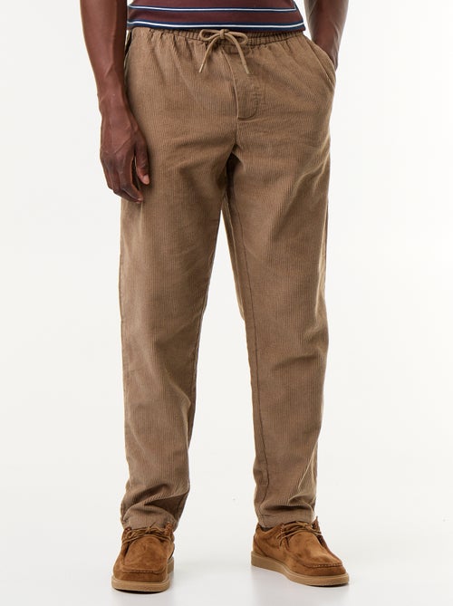Pantalon velours côtelé - Kiabi