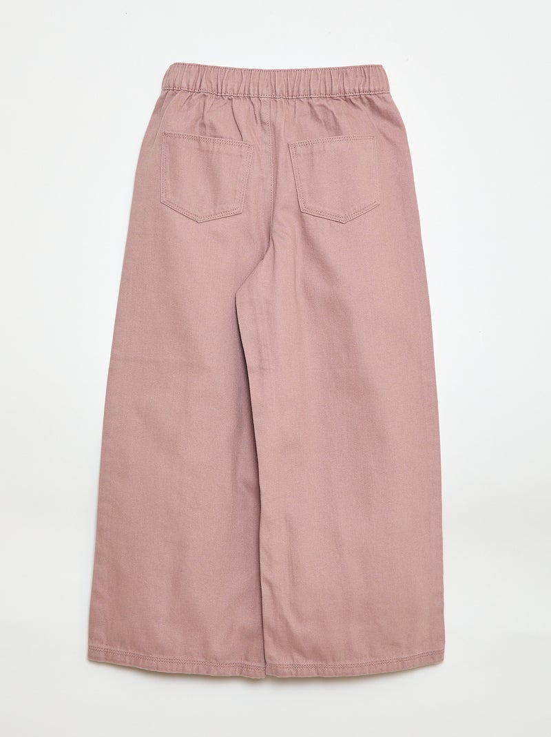 Pantalon wide leg - Coupe + confortable Rose - Kiabi