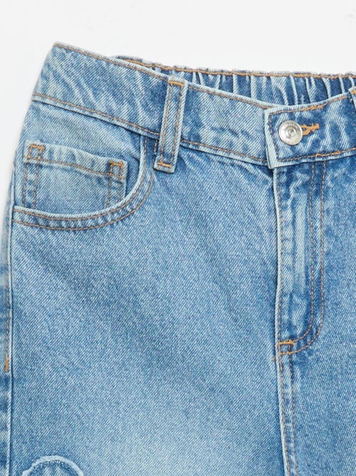 Pantalon wide leg avec broderies - Kiabi