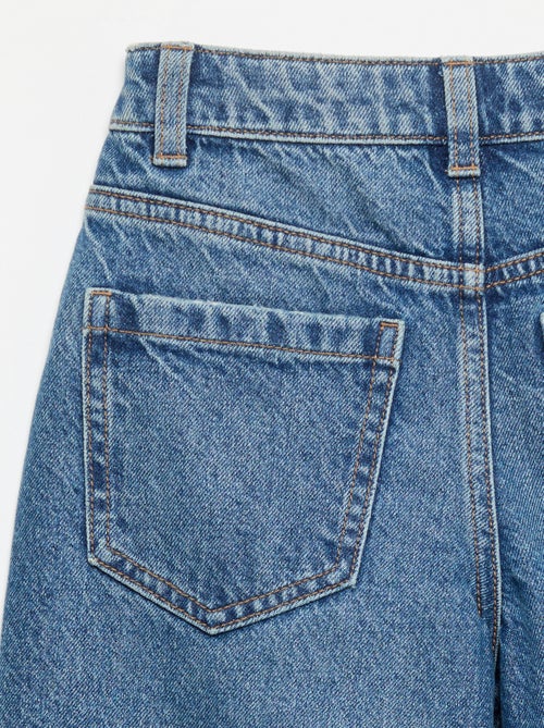 Pantalon wide leg avec broderies cœurs - Kiabi