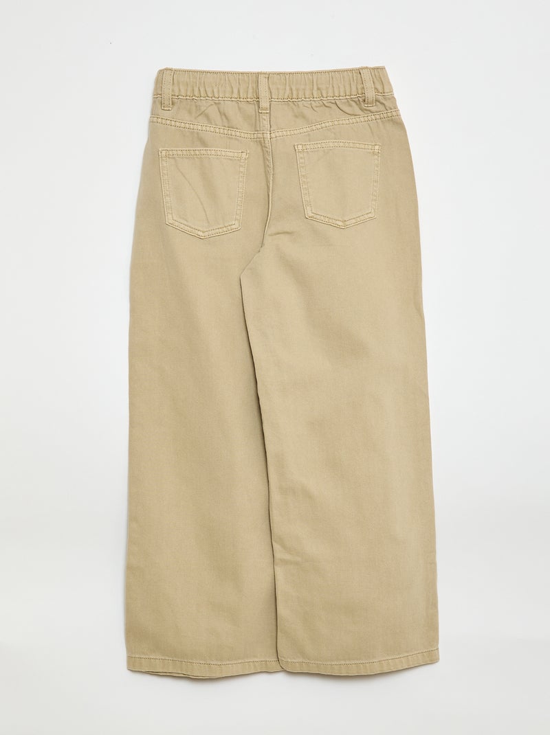 Pantalon wide leg Beige - Kiabi