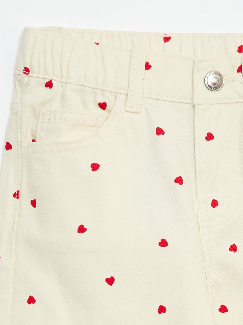 Pantalon wide leg Blanc - Kiabi