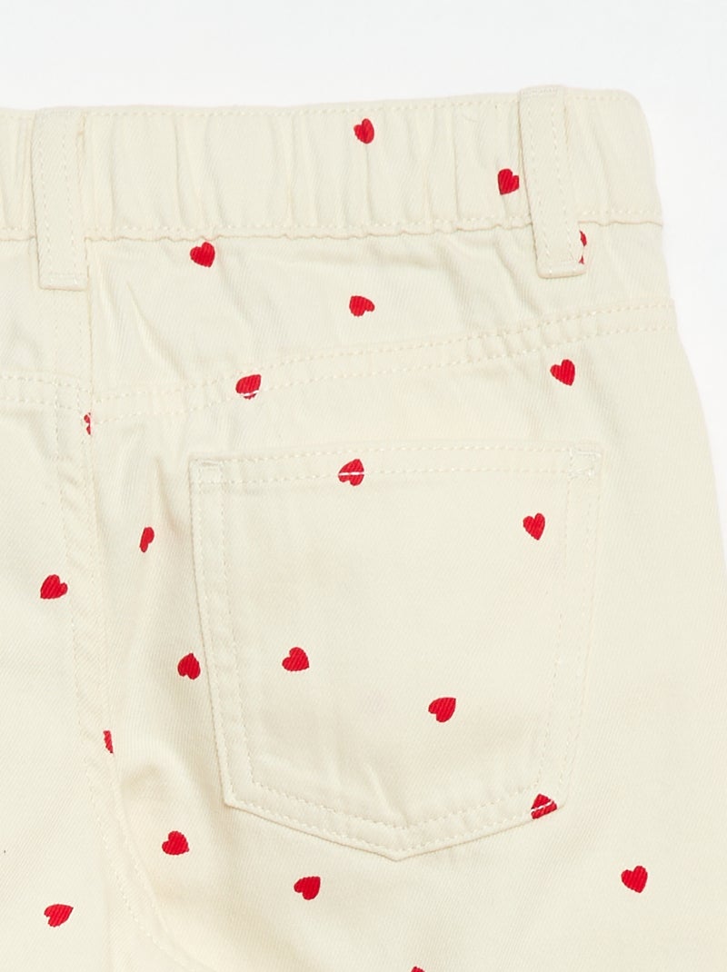 Pantalon wide leg Blanc - Kiabi