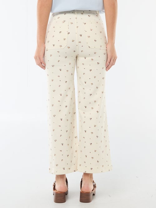 Pantalon wide leg coloré - Kiabi