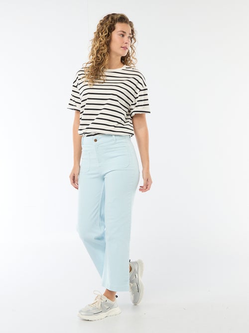 Pantalon wide leg coloré - Kiabi