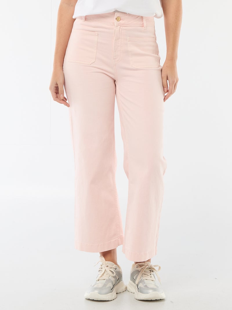 Pantalon wide leg coloré Rose - Kiabi