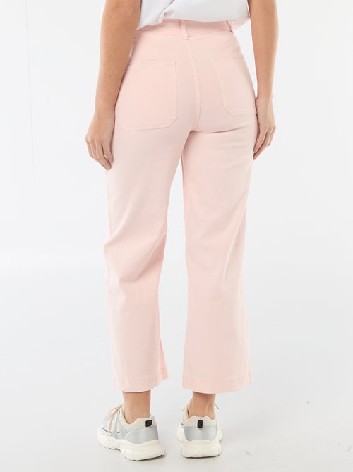 Pantalon wide leg coloré - Kiabi