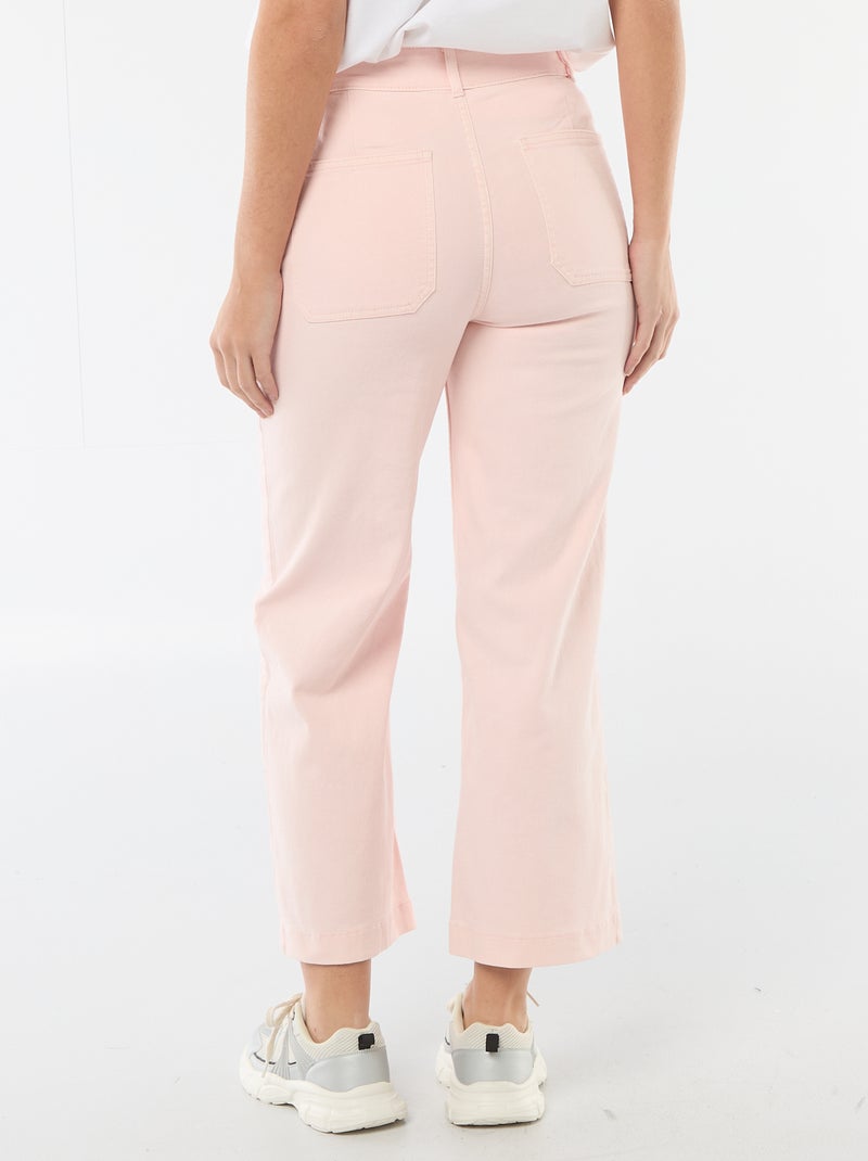 Pantalon wide leg coloré Rose - Kiabi