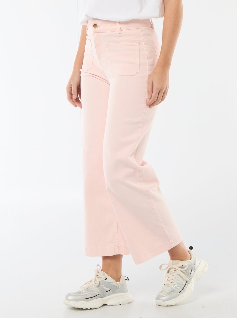 Pantalon wide leg coloré Rose - Kiabi