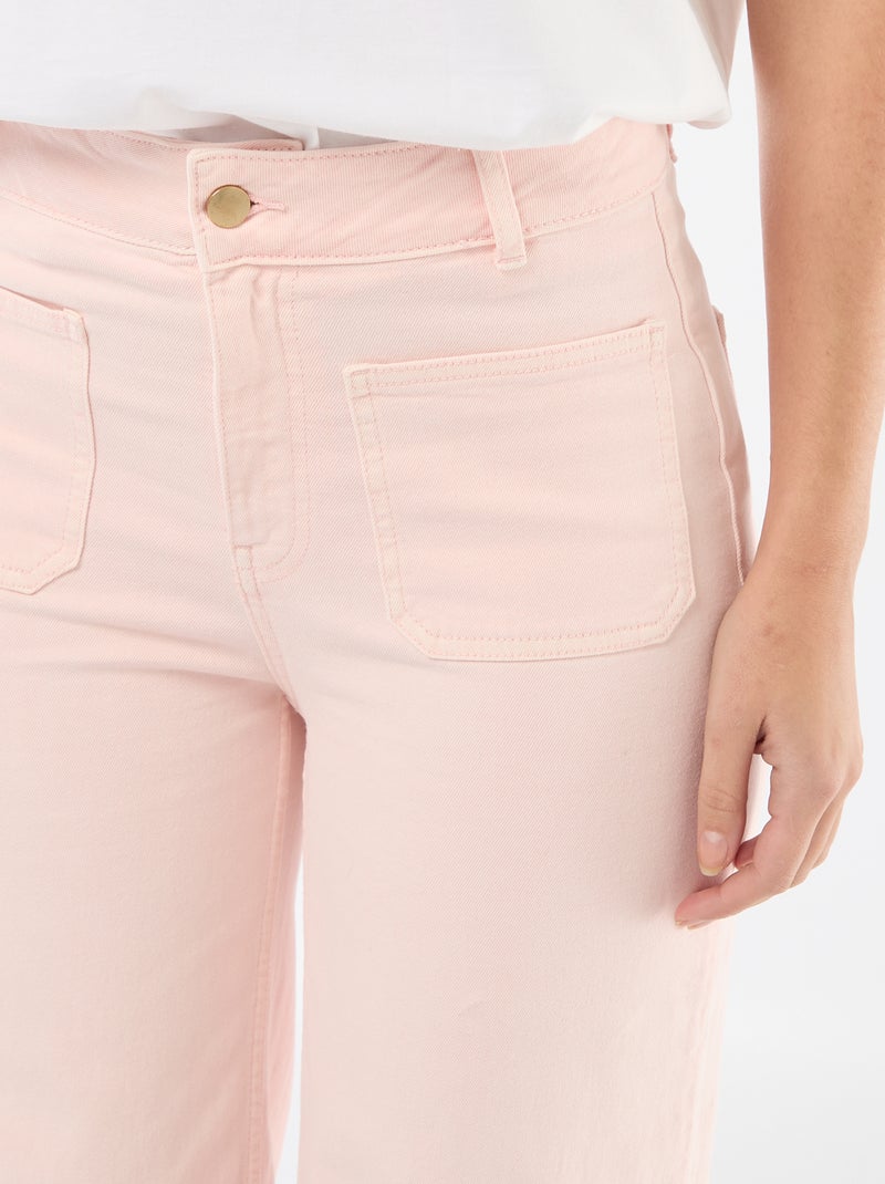 Pantalon wide leg coloré Rose - Kiabi