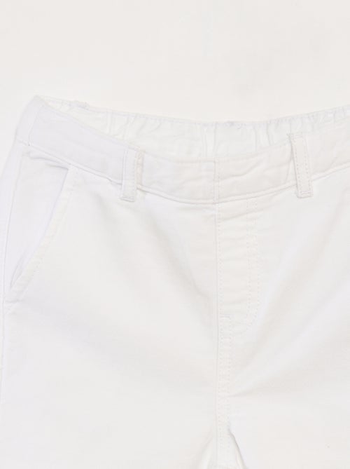 Pantalon wide leg finition brodée - Kiabi