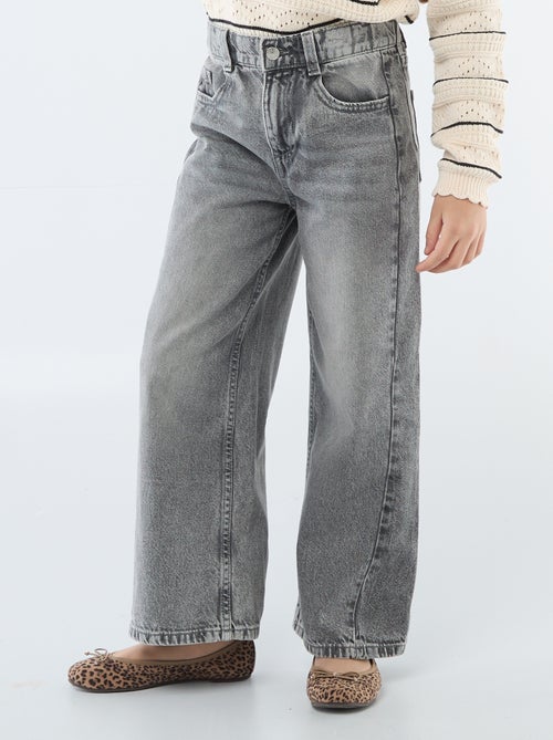 Pantalon wide leg fit / coupe large à 2 teintes - Kiabi