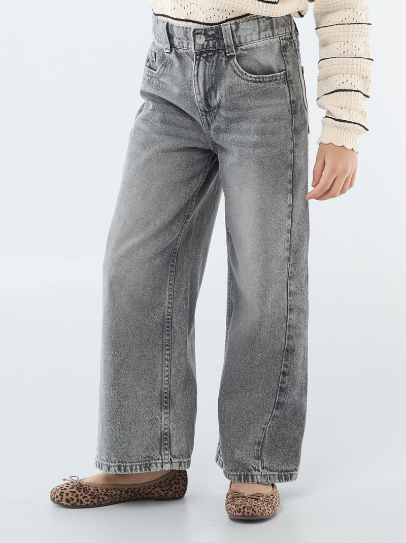 Pantalon wide leg fit / coupe large à 2 teintes Gris - Kiabi