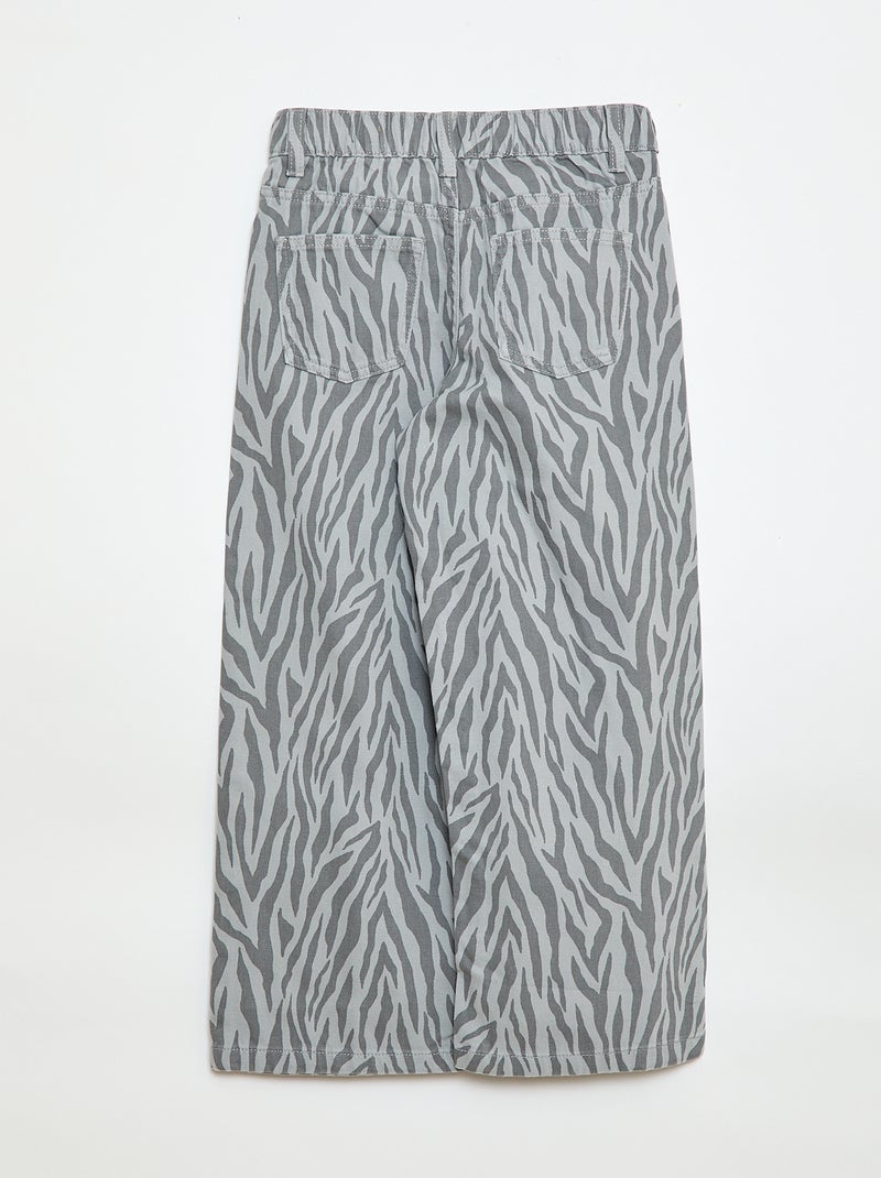 Pantalon wide leg Gris - Kiabi