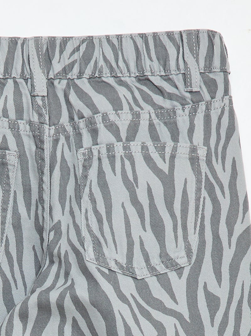 Pantalon wide leg Gris - Kiabi