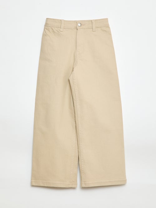 Pantalon wide leg sans poches devant - Kiabi