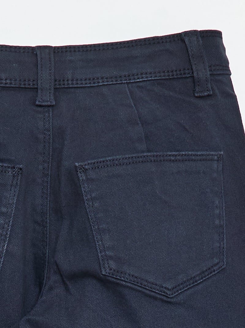 Pantalon wide leg sans poches devant Bleu - Kiabi