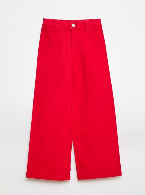 Pantalon wide leg sans poches devant - Kiabi