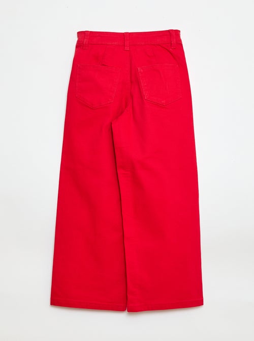Pantalon wide leg sans poches devant - Kiabi