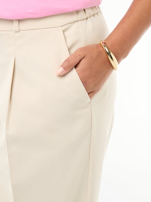 Pantalon wide leg taille haute - Kiabi