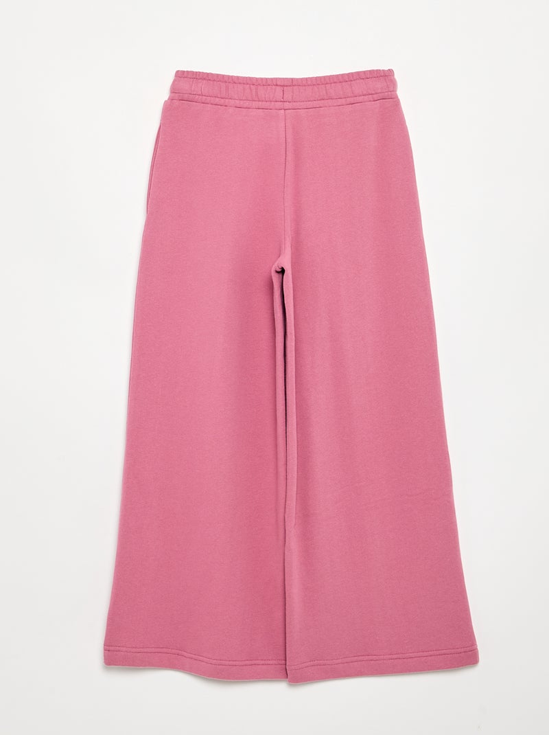 Pantalon wide leg uni Rose - Kiabi